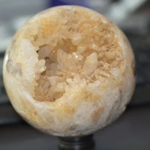 Sphère de quartz cristal jaune