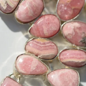 Collier en Rodochrosite