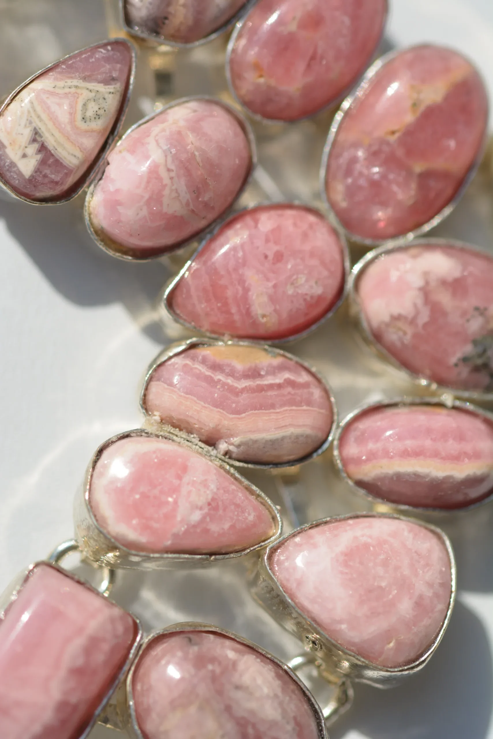 Collier en Rodochrosite