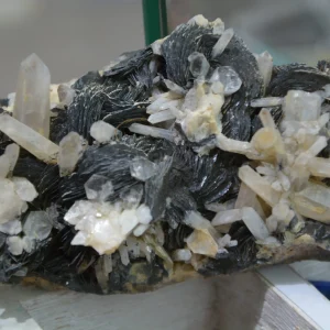 Cristal de roche sur Hématite